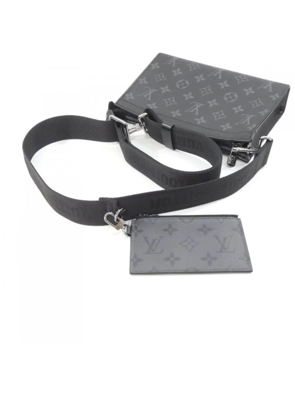 Louis Vuitton Monogram Eclipse Reverse Gaston Wearable Wallet Shoulder Bag